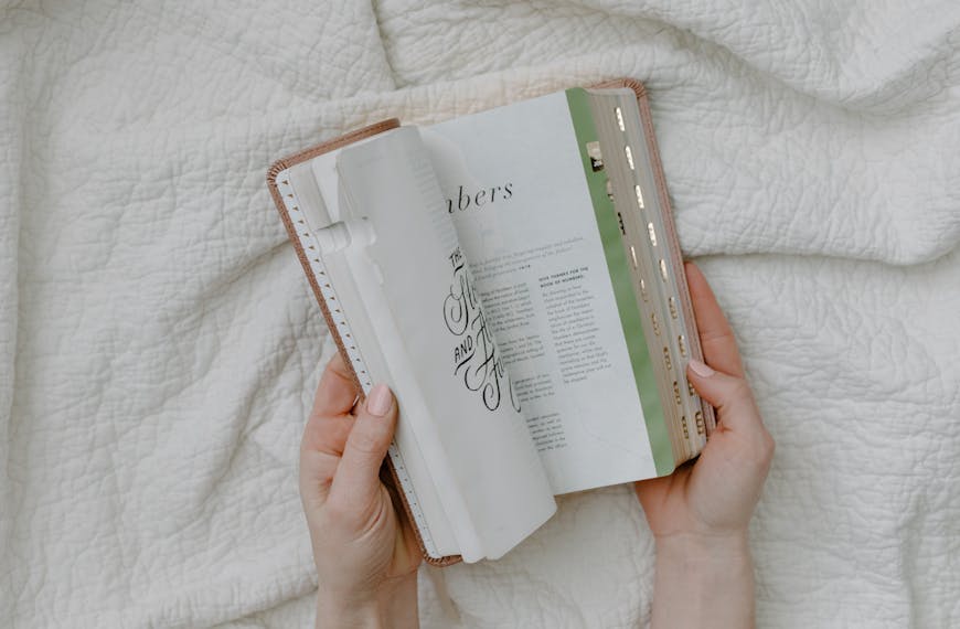 Close-up of hands holding an open Bible Verses for Anxiety open scripture for anxiety symptoms and anxiety disorder support.