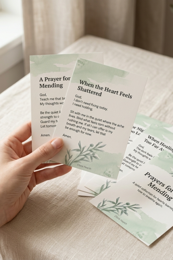 prayer cards for slow mending
